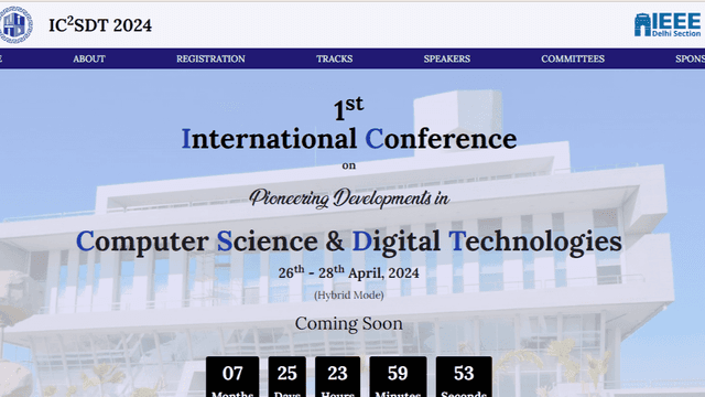 IC2SDT Conference Website